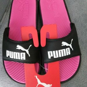 Puma Women slide in slip on sandals shoes size 8